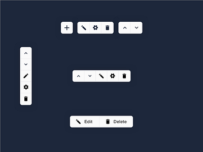 Light Functional Icon Toolbar