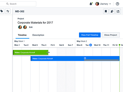 Project Timeline UX