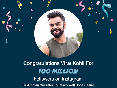 Virat Kohli art brand branding cricket design flat india instagram photoshop sports sports design team typography virat kohli