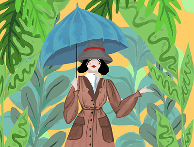 Umbrella Lady illustration