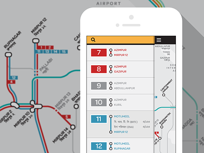 Digital Bus Map of Dhaka app bangladesh bus dhaka drawer map mobile public transit system transit transportation urban launchpad