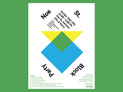 Duboce Triangle Block Party Poster geometry poster