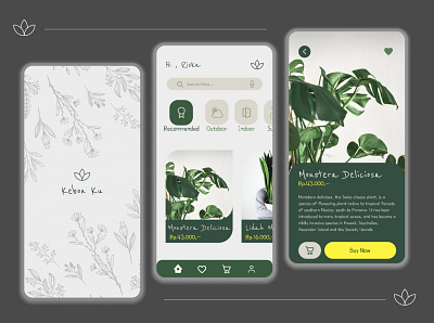 Kebon Ku : Plant Shop App app design e commerce app e commerce design figma go green green leaf mobile ui plant plant shop ui ux