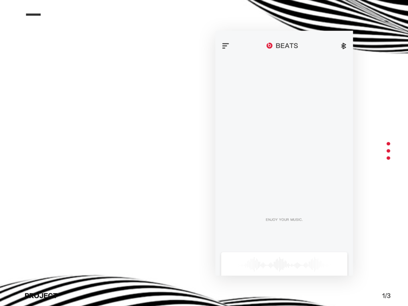 Beats connect-Main Page 2/4 beats interface motion graphic