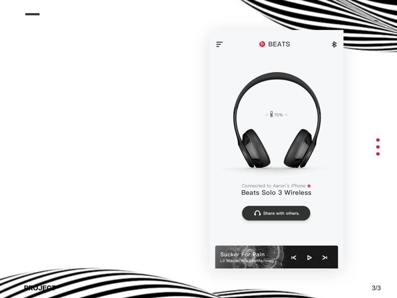Beats connect-Main Page 4/4 beats interface motion graphic