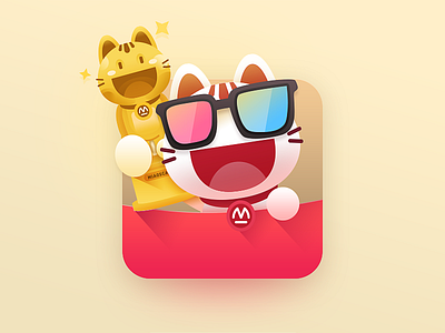 Miaoscar cat cinema design film glass icon icon app illustration interface movie oscar red ui ux vector