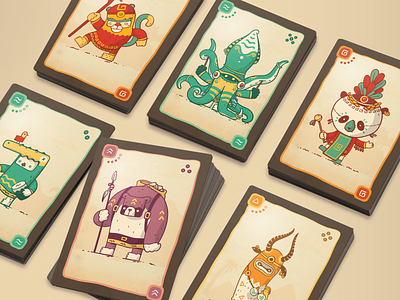 Board game clans animals board game boardgame card deck cards clans creatures drawing fight game game art game design illustration jungle play towers tribal tribes warriors
