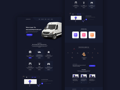 Miami Sprinter Vans Landing Page ui ux