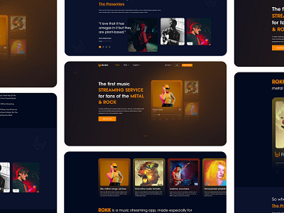 ROKK | Music Streaming Service Website Design artist music music player music player design music player web app playlist ux ui design web app ui web design website ui