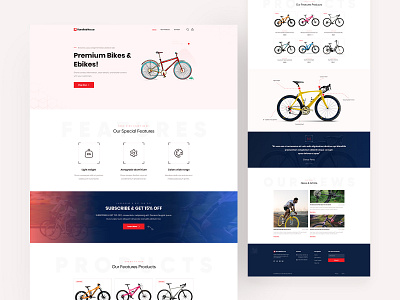 Rundle-bike Landing Page Design 3d animation bike bike ui design branding cycles design designer graphic design interface landing page motion graphics typography ui ui design user experience user interface ux web app website