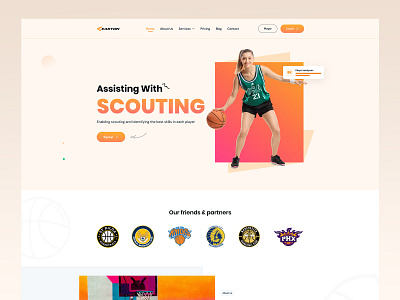 Basketball Scouting - Landing Page Design