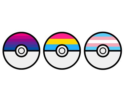 Pride Pokémon pokeballs art bisexual bisexual community bisexual pride digital digital art lgbt lgbtq lgbtqia mixed media nintendo pansexual pokeball pokemon go pokémon transgender video games