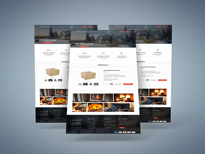 firewood in practical boxes and deliver website design