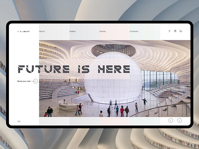 Binhai Library Design design ui uidesign ux web webdesign website