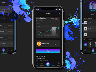 Cryptocurrency wallet app app branding design typography ui uidesign ux web webdesign website