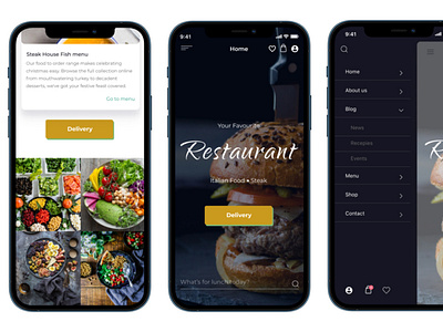 Food delivery website by Olena Voitenko on Dribbble