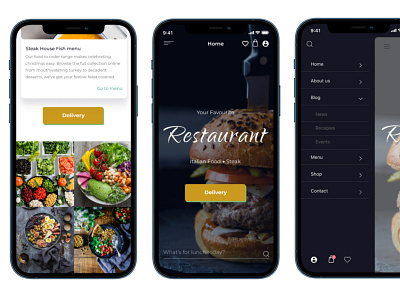 Food delivery website app design logo typography ui uidesign ux web webdesign website