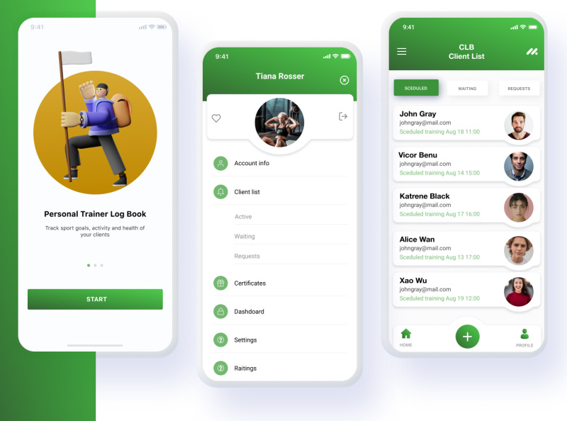 Client Log Book App by Olena Voitenko on Dribbble