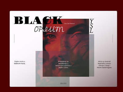 Black opium from YSL branding design logo typography ui uidesign