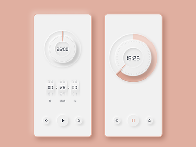 Countdown timer app app design clock design figma interface minimal neomorphism neumorph neumorphism skeumorphis timer timer app ui uidesign userinterface ux uxdesign