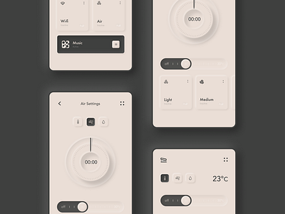 Design concept for smart home app 🛸 app interface neomorphism neumorphism skeumorphis smart home smarthome ui uidesign userinterface ux uxdesign