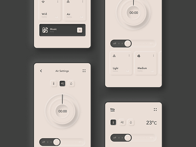 Design concept for smart home app 🛸 app interface neomorphism neumorphism skeumorphis smart home smarthome ui uidesign userinterface ux uxdesign