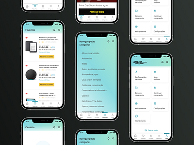 Study Case - Amazon Shopping (multiple screens) app e commerce layout study case ui ux