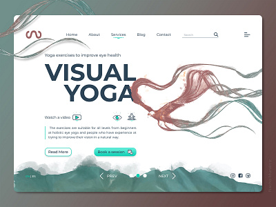 Visual Yoga Website design eyes health healthy illustration sketch ui uidesign visual visual yoga visualyoga web webdesign website website concept website design yoga yoga visual yoga web