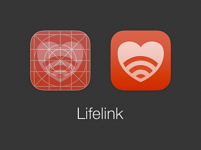 Lifelink Icon app bluetooth heart icon ios ios7 iphone lifelink signal wireless