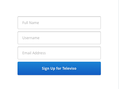 Sign Up button fields form input sign up signup television televiso track