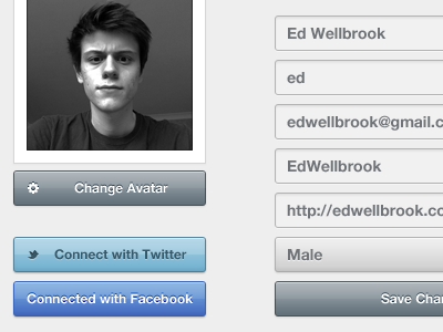 Desktop.ly Settings avatar buttons desktoply fields form settings