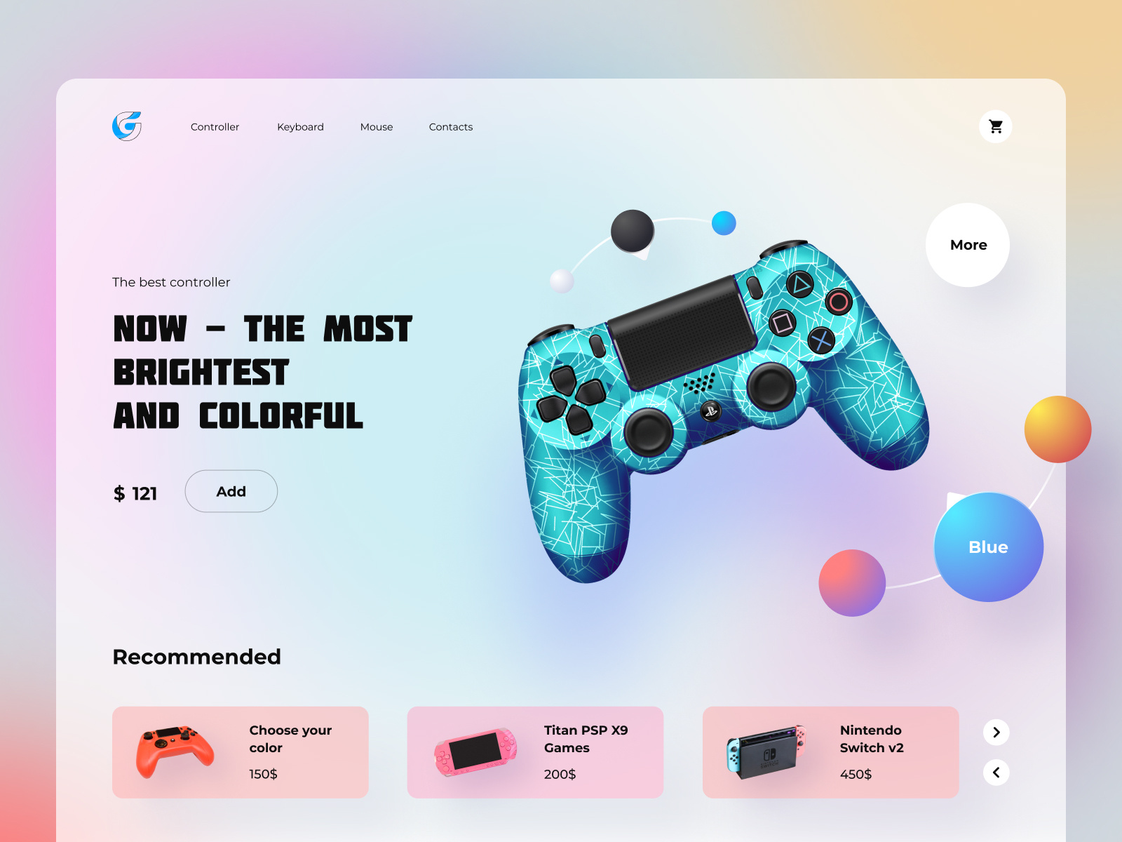 Online store for gamers by Kiyoko on Dribbble