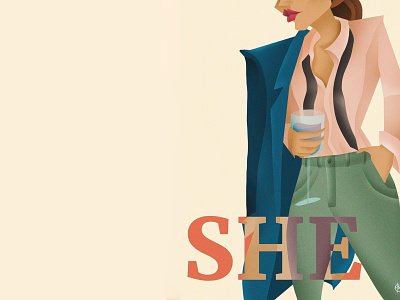 Zine cover | SHE: The power in feminine concept art design digital art digital drawing digitalart graphic design graphicdesign illustration illustration art poster