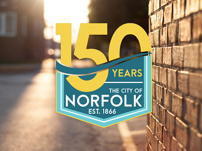 City of Norfolk NE 150 Celebration Logo city branding design logo vector