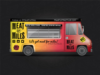 Meat for Miles - Food Truck Branding branding design dribbbleweeklywarmup logo