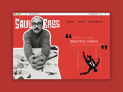 Weekly Warm-Up: Favorite Designer Homepage - Saul Bass artist homepage design illustraion typogaphy webdesign weekly warm up