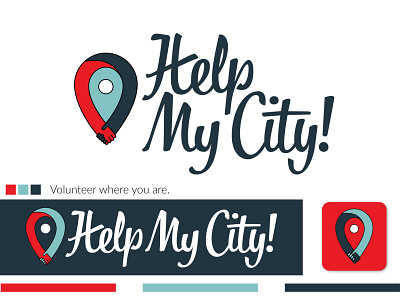 Help My City Logo Identity custom logo design design logo volunteering