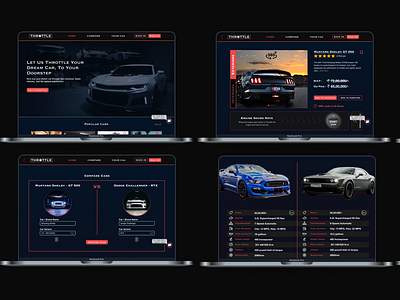 THROTTLE - Super cars e-commerce website design