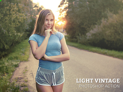 Free Light Vintage Photoshop Action free freebie freebies photo editing photography photoshop photoshop action