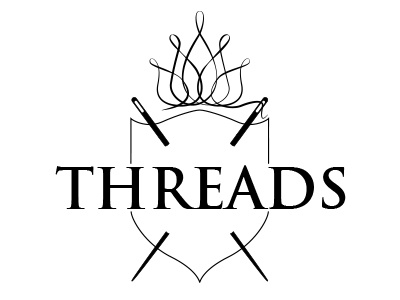 Threads Logo branding illustrator line logo needle thread ui