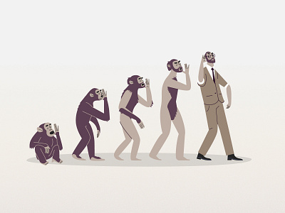 Iteration ape evolution generation iteration learning monkey progression styleframes