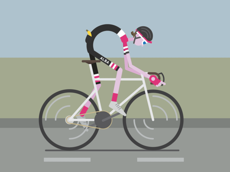 Choo choo after effects animated gif cyclist duik looped motion graphics