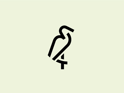 Tranmere Park Logo animal design logo logotype mark stork symbol