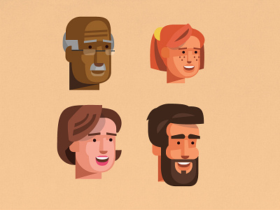 Generations avatar character flat illustration