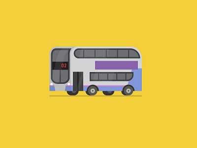 Double Decker flat illustration