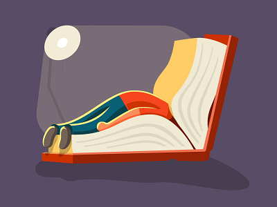 Comfortable reading areas book character flat illustration reading