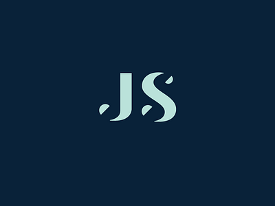 JS js lettering logo mark monogram