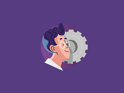 Admin character flat illustration management user vector