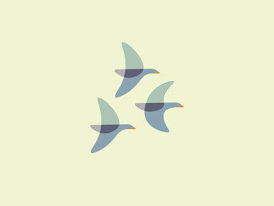 Geese birds flat flying formation geese identity illustration logo symbol vector