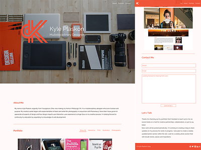 Portfolio site for Kyle Plaskon css html5 isotope jquery masonry portfolio responsive web design website